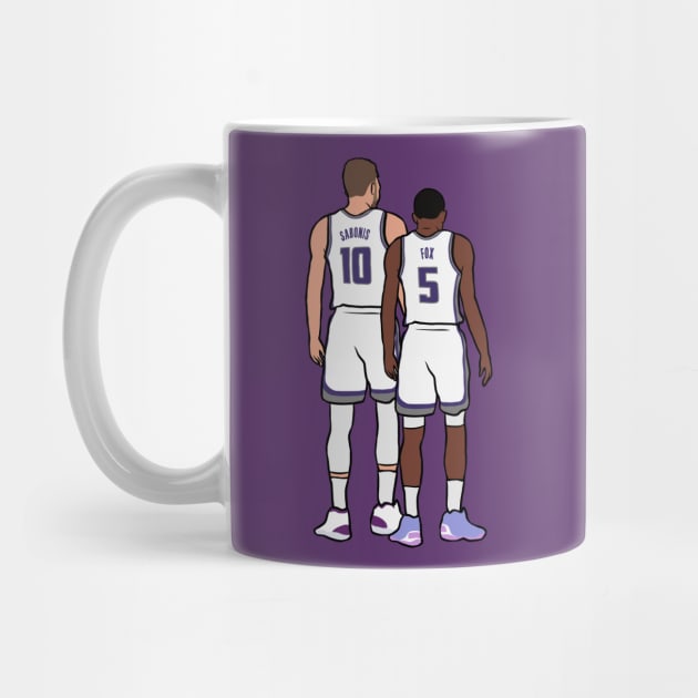 Domantas Sabonis and De'Aaron Fox Back-To by rattraptees